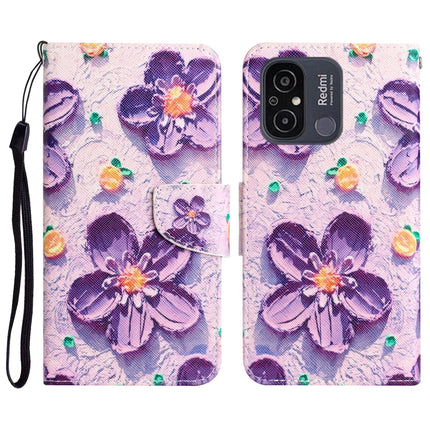 Colored Drawing Leather Phone Case, For Xiaomi Redmi 12C