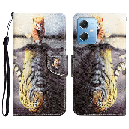 Colored Drawing Leather Phone Case, For Xiaomi Redmi Note 12 5G Global/Poco X5