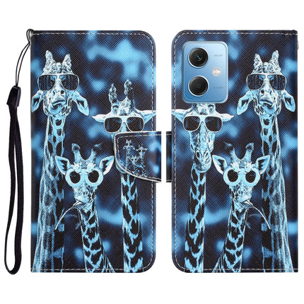 Colored Drawing Leather Phone Case, For Xiaomi Redmi Note 12 5G Global/Poco X5