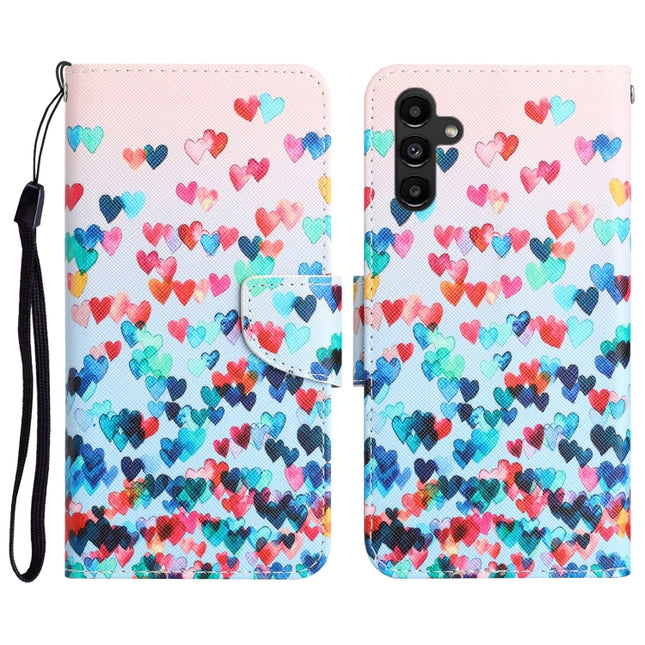 Colored Drawing Leather Phone Case, For Samsung Galaxy A24 4G