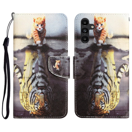 Colored Drawing Leather Phone Case, For Samsung Galaxy A24 4G