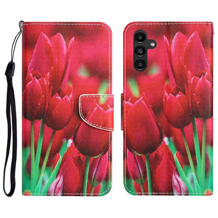 Colored Drawing Leather Phone Case, For Samsung Galaxy A24 4G