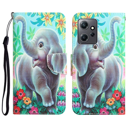 Colored Drawing Leather Phone Case, For Xiaomi Redmi Note 12 4G Global
