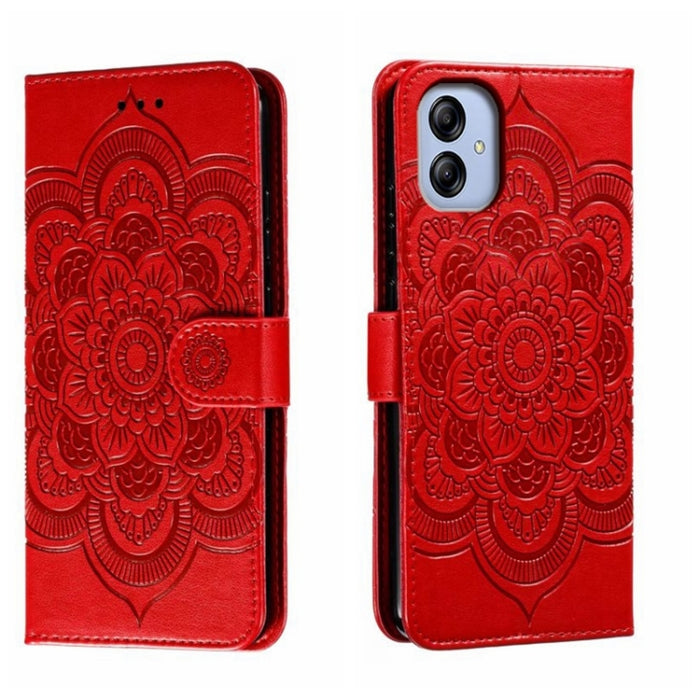 Sun Mandala Embossing Pattern Phone Leather Case, For Samsung Galaxy A04e, For Samsung Galaxy A14 4G, For Samsung Galaxy A24 5G
