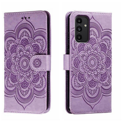 Sun Mandala Embossing Pattern Phone Leather Case, For Samsung Galaxy A04e, For Samsung Galaxy A14 4G, For Samsung Galaxy A24 5G