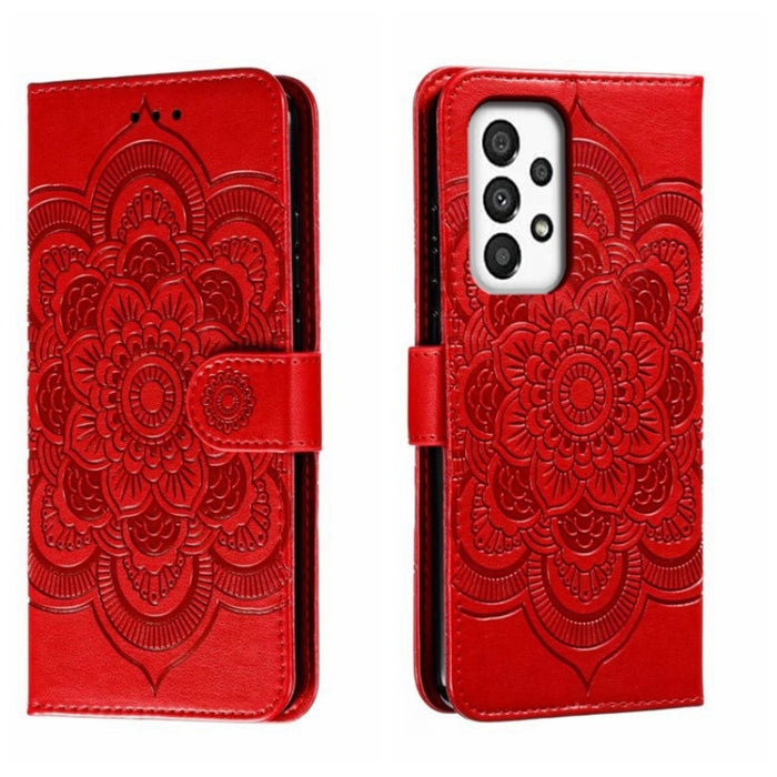 Sun Mandala Embossing Pattern Phone Leather Case, For Samsung Galaxy A34 5G, For Samsung Galaxy A54 5G, For Samsung Galaxy S23 5G