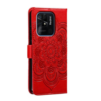 Sun Mandala Embossing Pattern Phone Leather Case, For Xiaomi Redmi 10C, For Xiaomi Redmi 12C, For Xiaomi Redmi A1