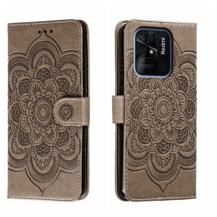 Sun Mandala Embossing Pattern Phone Leather Case, For Xiaomi Redmi 10C, For Xiaomi Redmi 12C, For Xiaomi Redmi A1