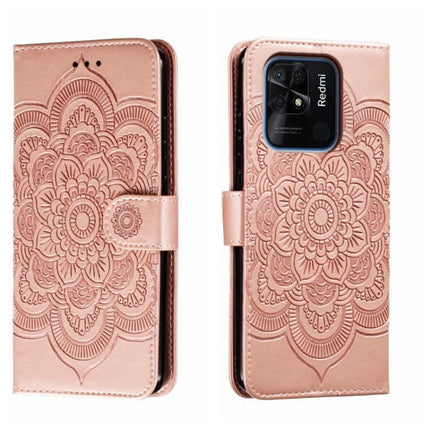 Sun Mandala Embossing Pattern Phone Leather Case, For Xiaomi Redmi 10C, For Xiaomi Redmi 12C, For Xiaomi Redmi A1