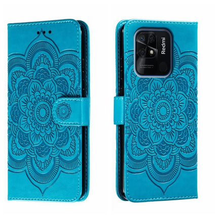 Sun Mandala Embossing Pattern Phone Leather Case, For Xiaomi Redmi 10C, For Xiaomi Redmi 12C, For Xiaomi Redmi A1