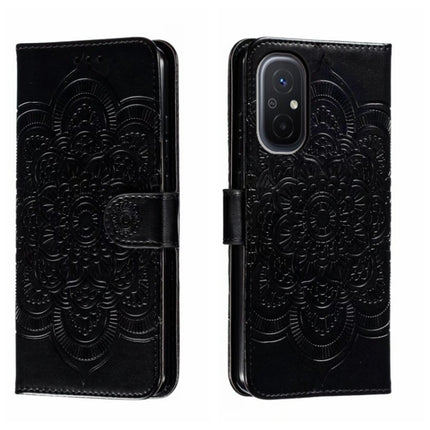 Sun Mandala Embossing Pattern Phone Leather Case, For Xiaomi Redmi 10C, For Xiaomi Redmi 12C, For Xiaomi Redmi A1