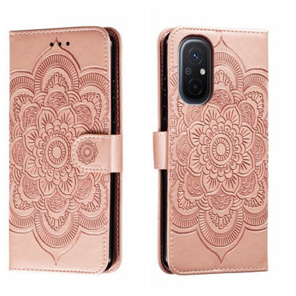 Sun Mandala Embossing Pattern Phone Leather Case, For Xiaomi Redmi 10C, For Xiaomi Redmi 12C, For Xiaomi Redmi A1