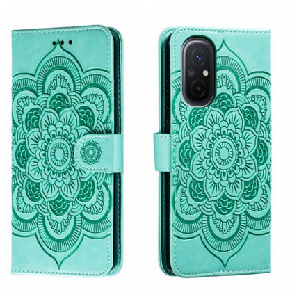 Sun Mandala Embossing Pattern Phone Leather Case, For Xiaomi Redmi 10C, For Xiaomi Redmi 12C, For Xiaomi Redmi A1