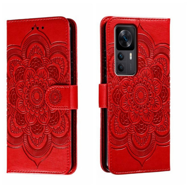Sun Mandala Embossing Pattern Phone Leather Case, For Xiaomi Redmi K50 Ultra, For Xiaomi Redmi K60, For Xiaomi Redmi Note 12 5G Global