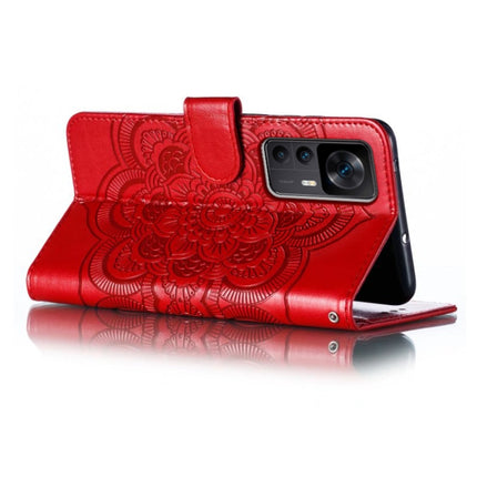 Sun Mandala Embossing Pattern Phone Leather Case, For Xiaomi Redmi K50 Ultra, For Xiaomi Redmi K60, For Xiaomi Redmi Note 12 5G Global