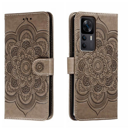 Sun Mandala Embossing Pattern Phone Leather Case, For Xiaomi Redmi K50 Ultra, For Xiaomi Redmi K60, For Xiaomi Redmi Note 12 5G Global