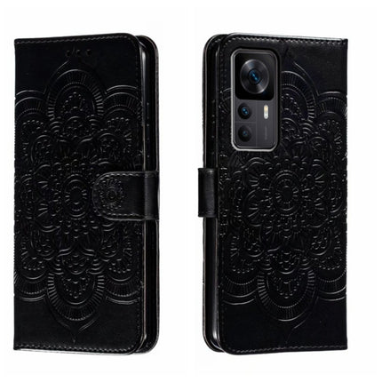 Sun Mandala Embossing Pattern Phone Leather Case, For Xiaomi Redmi K50 Ultra, For Xiaomi Redmi K60, For Xiaomi Redmi Note 12 5G Global