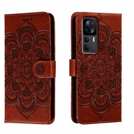 Sun Mandala Embossing Pattern Phone Leather Case, For Xiaomi Redmi K50 Ultra, For Xiaomi Redmi K60, For Xiaomi Redmi Note 12 5G Global