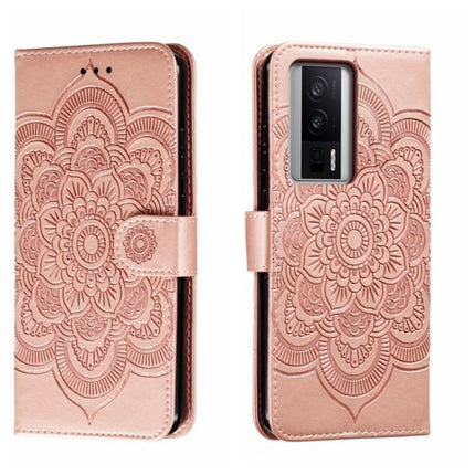 Sun Mandala Embossing Pattern Phone Leather Case, For Xiaomi Redmi K50 Ultra, For Xiaomi Redmi K60, For Xiaomi Redmi Note 12 5G Global