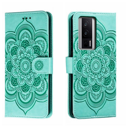 Sun Mandala Embossing Pattern Phone Leather Case, For Xiaomi Redmi K50 Ultra, For Xiaomi Redmi K60, For Xiaomi Redmi Note 12 5G Global