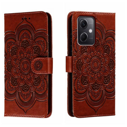 Sun Mandala Embossing Pattern Phone Leather Case, For Xiaomi Redmi K50 Ultra, For Xiaomi Redmi K60, For Xiaomi Redmi Note 12 5G Global