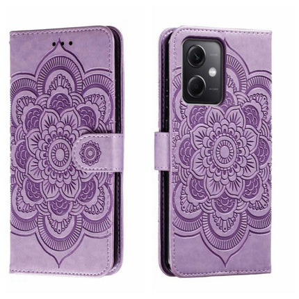 Sun Mandala Embossing Pattern Phone Leather Case, For Xiaomi Redmi K50 Ultra, For Xiaomi Redmi K60, For Xiaomi Redmi Note 12 5G Global