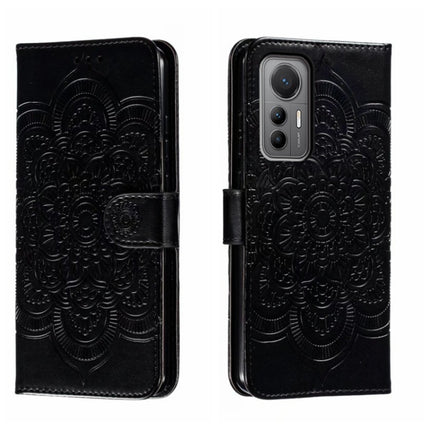 Sun Mandala Embossing Pattern Phone Leather Case, For Xiaomi Redmi Note 12 Pro 5G Global, For Xiaomi 12 Lite, For Xiaomi 13