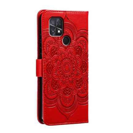 Sun Mandala Embossing Pattern Phone Leather Case, For Xiaomi Poco C40, For Xiaomi Poco M4 Pro