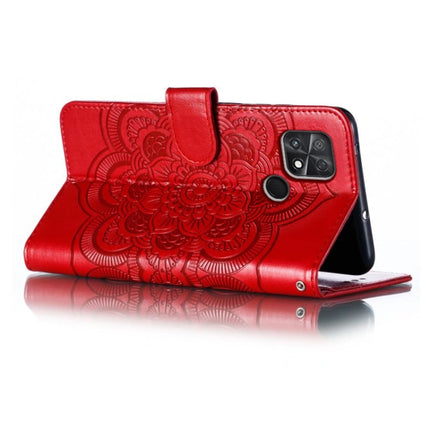 Sun Mandala Embossing Pattern Phone Leather Case, For Xiaomi Poco C40, For Xiaomi Poco M4 Pro