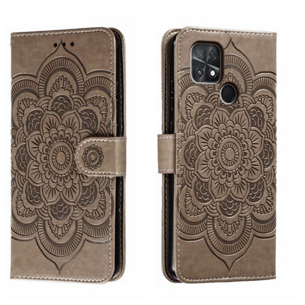 Sun Mandala Embossing Pattern Phone Leather Case, For Xiaomi Poco C40, For Xiaomi Poco M4 Pro