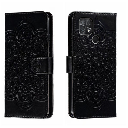 Sun Mandala Embossing Pattern Phone Leather Case, For Xiaomi Poco C40, For Xiaomi Poco M4 Pro