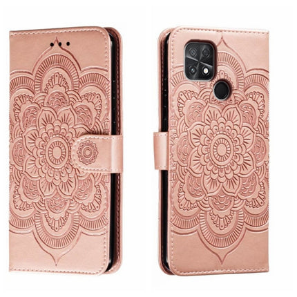 Sun Mandala Embossing Pattern Phone Leather Case, For Xiaomi Poco C40, For Xiaomi Poco M4 Pro