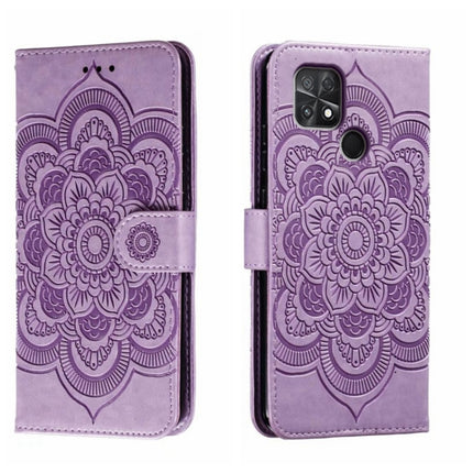 Sun Mandala Embossing Pattern Phone Leather Case, For Xiaomi Poco C40, For Xiaomi Poco M4 Pro