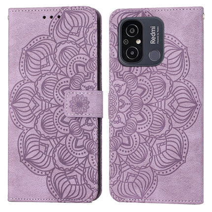 Mandala Embossed Flip Leather Phone Case, For Samsung Galaxy A24 4G, For Xiaomi Redmi 12C, For Xiaomi Redmi Note 12 4G Global, For Xiaomi Redmi Note 12 5G Global/Poco X5, For Xiaomi Redmi Note 12 Pro 5G/Poco X5 Pro