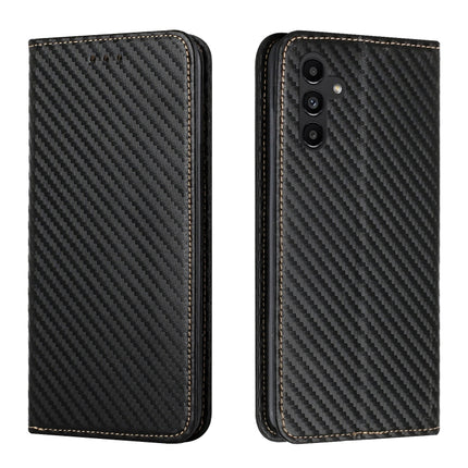 Carbon Fiber Texture Magnetic Flip Leather Phone Case, For Samsung Galaxy A24 4G, For Xiaomi Redmi 12C, For Xiaomi Redmi Note 12 4G Global, For Xiaomi Redmi Note 12 5G Global/Poco X5