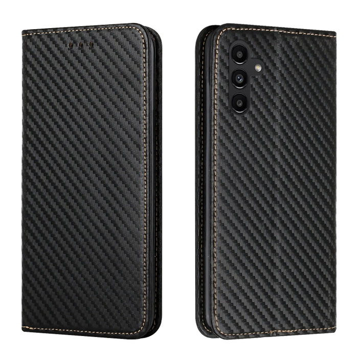Carbon Fiber Texture Magnetic Flip Leather Phone Case, For Samsung Galaxy A24 4G, For Xiaomi Redmi 12C, For Xiaomi Redmi Note 12 4G Global, For Xiaomi Redmi Note 12 5G Global/Poco X5