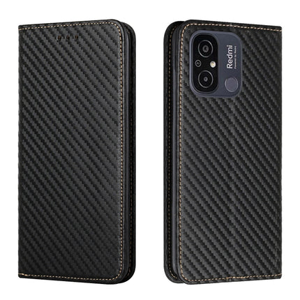 Carbon Fiber Texture Magnetic Flip Leather Phone Case, For Samsung Galaxy A24 4G, For Xiaomi Redmi 12C, For Xiaomi Redmi Note 12 4G Global, For Xiaomi Redmi Note 12 5G Global/Poco X5