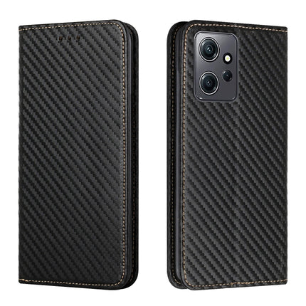 Carbon Fiber Texture Magnetic Flip Leather Phone Case, For Samsung Galaxy A24 4G, For Xiaomi Redmi 12C, For Xiaomi Redmi Note 12 4G Global, For Xiaomi Redmi Note 12 5G Global/Poco X5