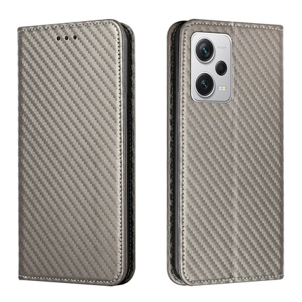 Carbon Fiber Texture Magnetic Flip Leather Phone Case, For Xiaomi Redmi Note 12 Pro 5G/Poco X5 Pro