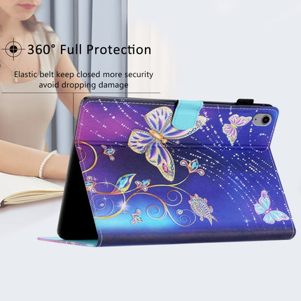 Coloured Drawing Stitching Smart Leather Tablet Case, For Lenovo Tab P11 J606F