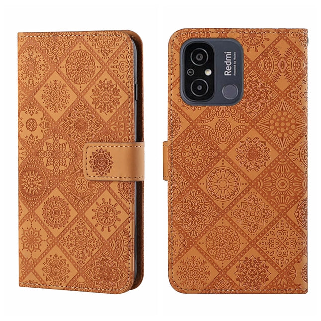 Ethnic Style Embossed Pattern Leather Phone Case, For Samsung Galaxy A24 4G, For Xiaomi Redmi 12C, For Xiaomi Redmi Note 12 4G Global