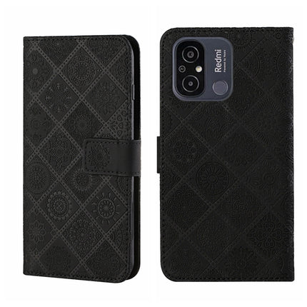 Ethnic Style Embossed Pattern Leather Phone Case, For Samsung Galaxy A24 4G, For Xiaomi Redmi 12C, For Xiaomi Redmi Note 12 4G Global