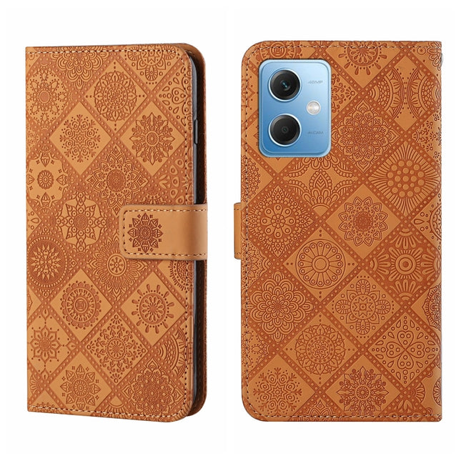 Ethnic Style Embossed Pattern Leather Phone Case, For Xiaomi Redmi Note 12 5G Global/Poco X5, For Xiaomi Redmi Note 12 Pro 5G/Poco X5 Pro