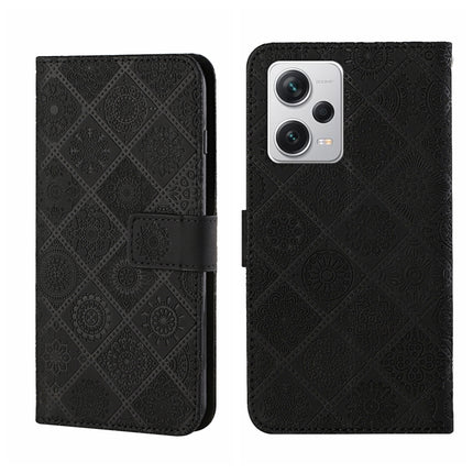 Ethnic Style Embossed Pattern Leather Phone Case, For Xiaomi Redmi Note 12 5G Global/Poco X5, For Xiaomi Redmi Note 12 Pro 5G/Poco X5 Pro