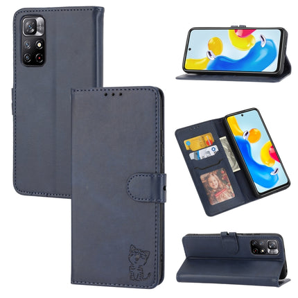 Embossed Happy Cat Pattern Flip Leather Phone Case, For Xiaomi Redmi Note 12 5G Global, For Xiaomi Redmi Note 12 Pro 5G Global, For Xiaomi Redmi Note 12 Pro+ 5G Global, For Xiaomi 12T/12T Pro/Redmi K50 Ultra