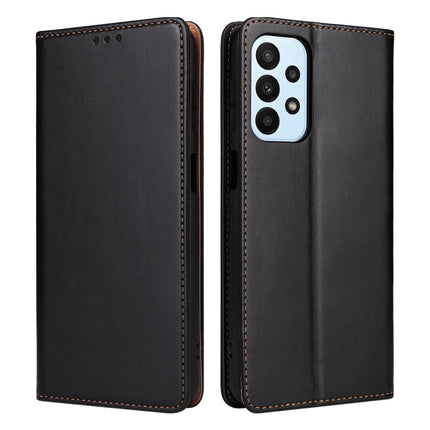 Fierre Shann PU Genuine Leather Texture Leather Phone Case, For Samsung Galaxy A14 5G, For Samsung Galaxy A23, For Samsung Galaxy A34 5G