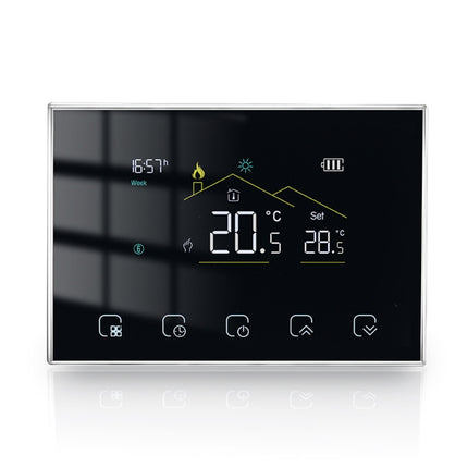 BHT-8000RF-VA- GBCW Wireless Smart LED Screen Thermostat With WiFi, Specification:Electric / Boiler Heating, Electric Heating, Electric Boiler Heating, Boiler Heating, Water Heating, Hydroelectric Heating, Water Boiler Heating