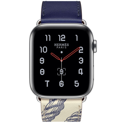 Silk Screen Pattern Leather Watchband, For Apple Watch Series 7 41mm / 6 & SE & 5 & 4 40mm / 3 & 2 & 1 38mm, For Apple Watch Series 8&7 45mm / SE 2&6&SE&5&4 44mm / 3&2&1 42mm, For Apple Watch Series 8&7 41mm / SE 2&6&SE&5&4 40mm / 3&2&1 38mm           ...