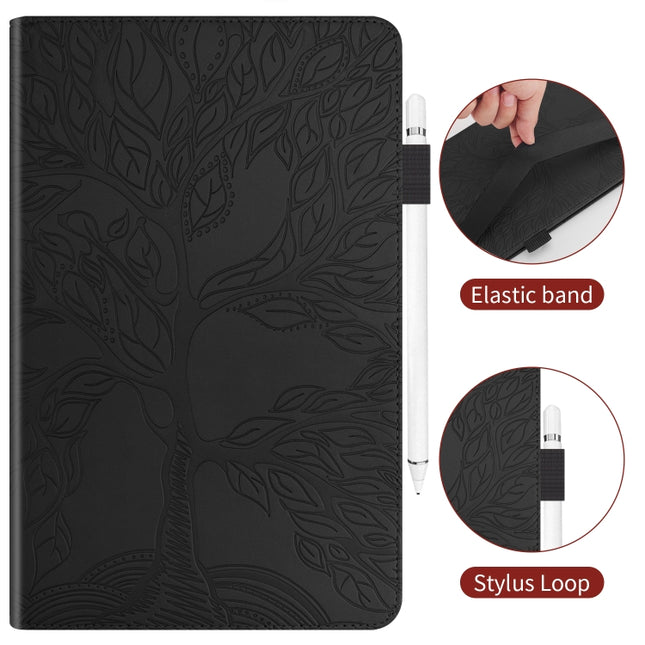 Life Tree Embossed Flip Leather Tablet Case, For Huawei Matepad SE 10.4 2022, For Lenovo Tab M9