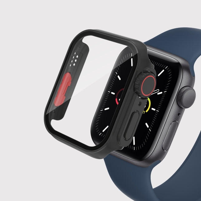 Film PC Watch Case with Detachable Button, For Apple Watch Series 9 / 8 / 7 41mm, For Apple Watch Series SE 2025 / SE 2 / 6 / SE / 5 / 4 40mm, For Apple Watch SE 2025 / SE 2 / 6 / SE / 5 / 4 40mm                                                         ...